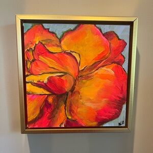 Acrylic original painting - Electric Rose